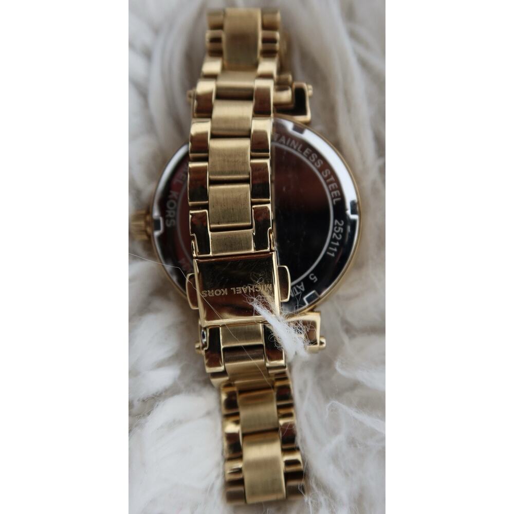 Michael Kors MK4344 Gold Tone Crystal Pave Watch Women’s Stainless Steel w/ Box - Picture 5 of 7